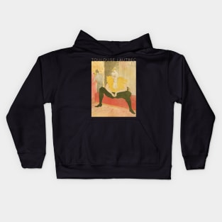 Toulouse Lautrec - The Seated Clowness (Mademoiselle Cha-u-ka-o) Kids Hoodie